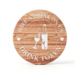 Marsui Wooden Drink Tokens Rustic Design Bulk Pack-0