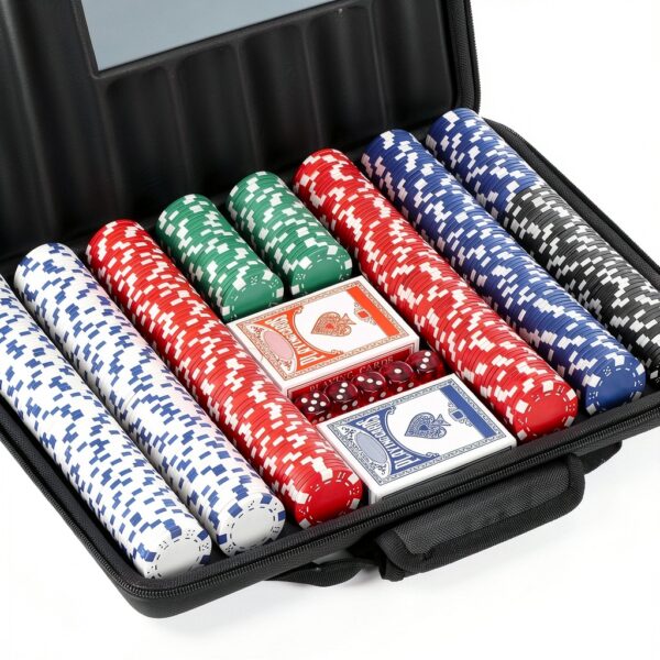 LUOBAO Poker Chips Charcoal 11.5g Casino Game Set-1