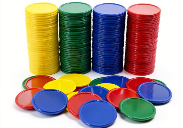 Smartdealspro Plastic Counting Chips 160pcs 4 Colors-1