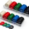 IXIGER Poker Chips Plastic Set 200pcs with Storage Box-0
