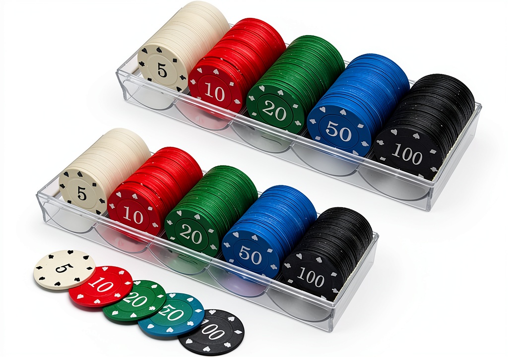 IXIGER poker chips set with storage box showing colorful chips