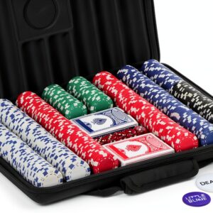 LUOBAO Poker Chips Charcoal 11.5g Casino Game Set-0