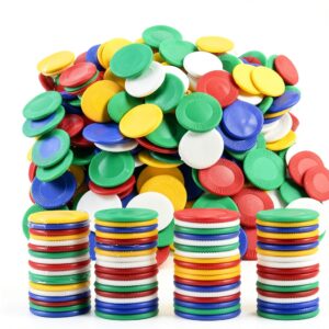 Wpxmer Plastic Counters 300 Pieces 5 Colors Math Games-0